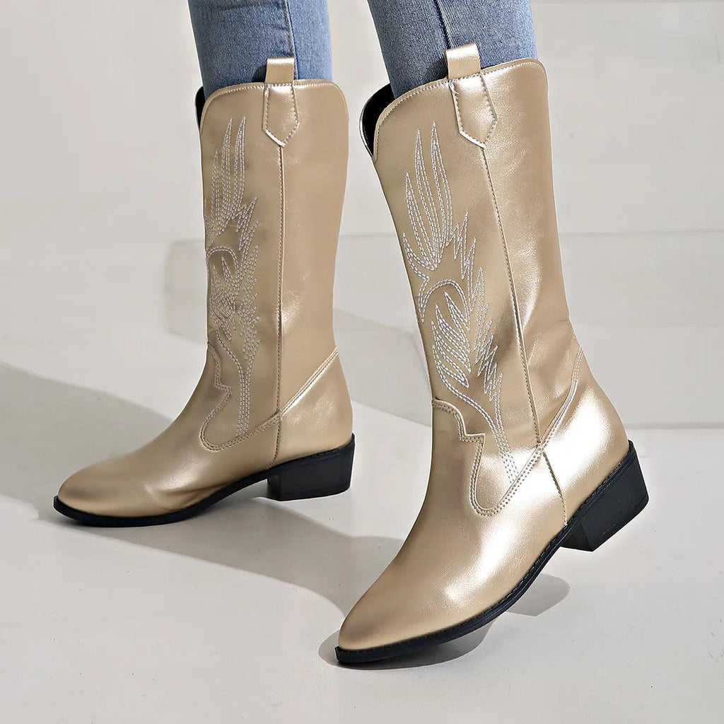 Variant image for Cowboy Stiefel Damen aus PU-Leder – Stylisch und Bequem-11